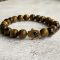 Tiger eye bracelet with hamsa charm