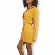 A beautiful yellow shirt dress