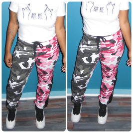 Pink/Black/White Camo Pants