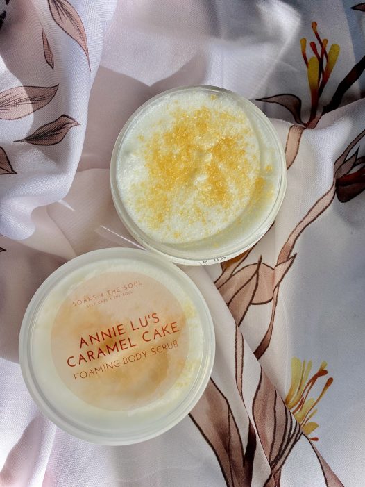 caramel foaming body scrub