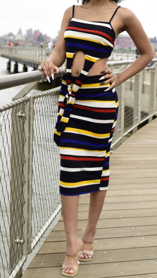 Multicolored Two Piece Set