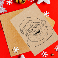 Black Santa Christmas card