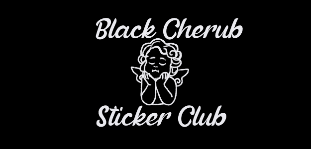 Black Cherub Sticker Club