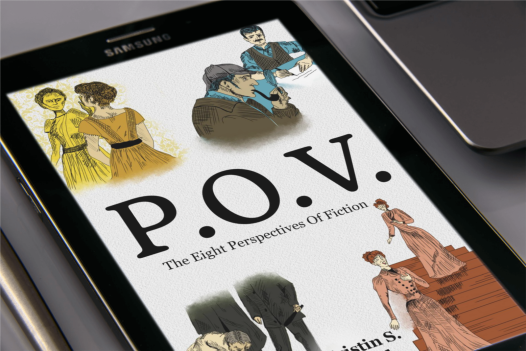 P.O.V. ebook on a Samsung tablet.