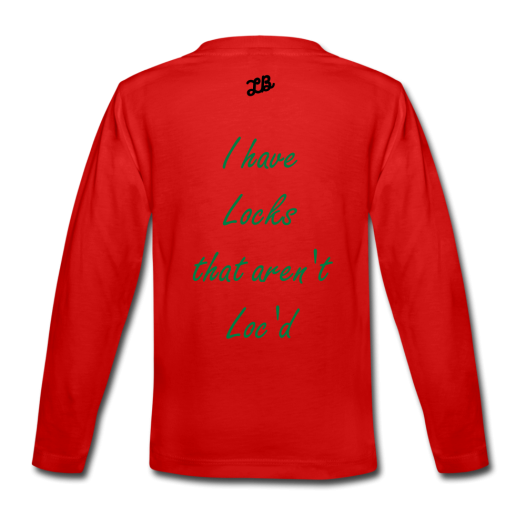 Kids' Red I have Locks Long Sleeve T-Shirt - red