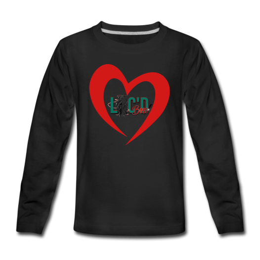 Kids' Love Locs Long Sleeve T-Shirt - black