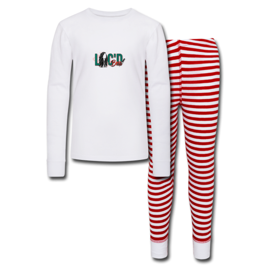 Kids’ Pajama Set - white/red stripe