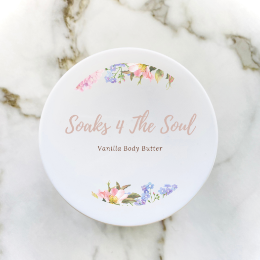 vanilla body butter label